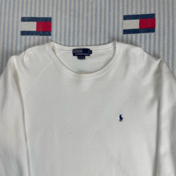 Vintage Polo By Ralph Lauren multi color cuff Crewneck Sweatshirt - Picture 3 of 15
